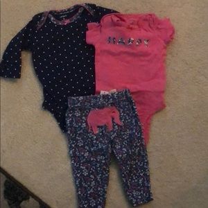 Baby girl, set of 3. 3 months.